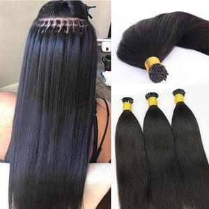 28 Inch Long I Tip Hair Extensions Human Hair Natural Black I tip Virgin Hair Extension Pre Bonded I Tip Hair Extensions for Party I tips for Women Tip Hair Extension Add Length 50G 50Strands