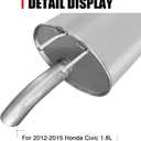 Rear Exhaust Muffler Compatible With 2012-2015 Honda Civic 1.8L Muffler Exhaust