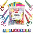 Incraftables 6pcs Decorative Pattern Edge Craft Scissors 10pcs Small Paper Hole Punch Shapes 10pcs Colorful Papers. Best for Fun DIY Scrapbooking Crafting Projects for Kids Adults.