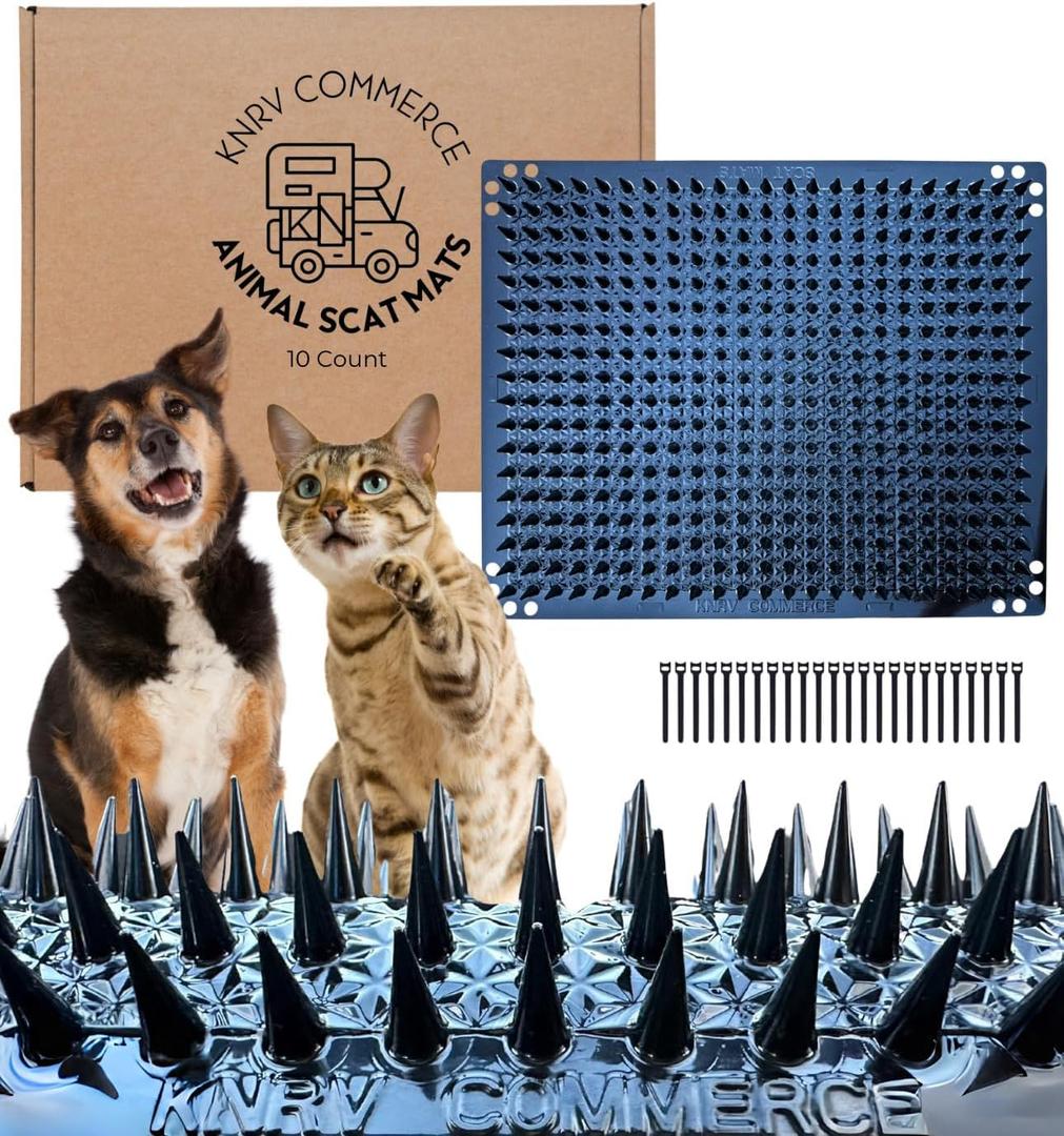 10 Pk: Scat Mats, Cat Repellent Mats, Keep Dogs Off Furniture, Scat Mat for Cats, Scat Mats for Dogs, Keep Cats Off Counter Tops, Scat Mat, Dog Repellent Mats, Keep Dogs Off Couch, Dog Deterrent Mat