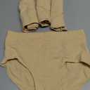 Molasus Women's Soft Cotton Underwear Briefs High Waisted Postpartum Panties Ladies Full Coverage Plus Size Underpants Nude,Medium