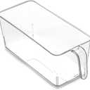 BINO | Clear Storage Organizer, Medium | THE HOLDER COLLECTION | Clear Containers for Organizing with Built-in Handles | Pantry Organization and Storage | Fridge Organizer | Smart Bin Cabinet