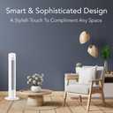 Comfort Zone 32-Inch Oscillating Tower Fan Ultra-Slim Bladeless Design with 3 Speeds, 90 Wide Oscillation & Built-in Carry Handle Quiet Portable Standing Fan for Bedroom, Home, or Office, White