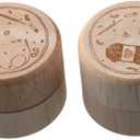 16 Pcs Removable Stitch Markers Knitting Crocheting with 2Pcs Storage Box Wooden Crochet Stitch Marker Locking Stitch Marker for Knitting Tools Accessories