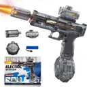 Electric Water Gun for Adults & Kids, Automatic LED Squirt Gun with 28-32 FT Long Range, Rechargeable Battery Powered Water Blaster, High Capacity Water Soaker for Beach Pool Summer Outdoor Toys