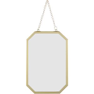 ARTIBETTER Mirrors Hanging Wall Mirror Gold Geometric with Chain Decorative Vanity Entryway Dcor Bathroom Wall Makeup for Bathroom Bedroom Living Room Arch (10.5"L x 18.2"W)