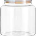 16 oz/480 ml Glass Storage Canister with Airtight Lid, Clear Decorative Container Jar for Coffee, Spice, Candy, Salt, Cookie, Condiment, Pepper, Sugar, Overnight Oats - Small