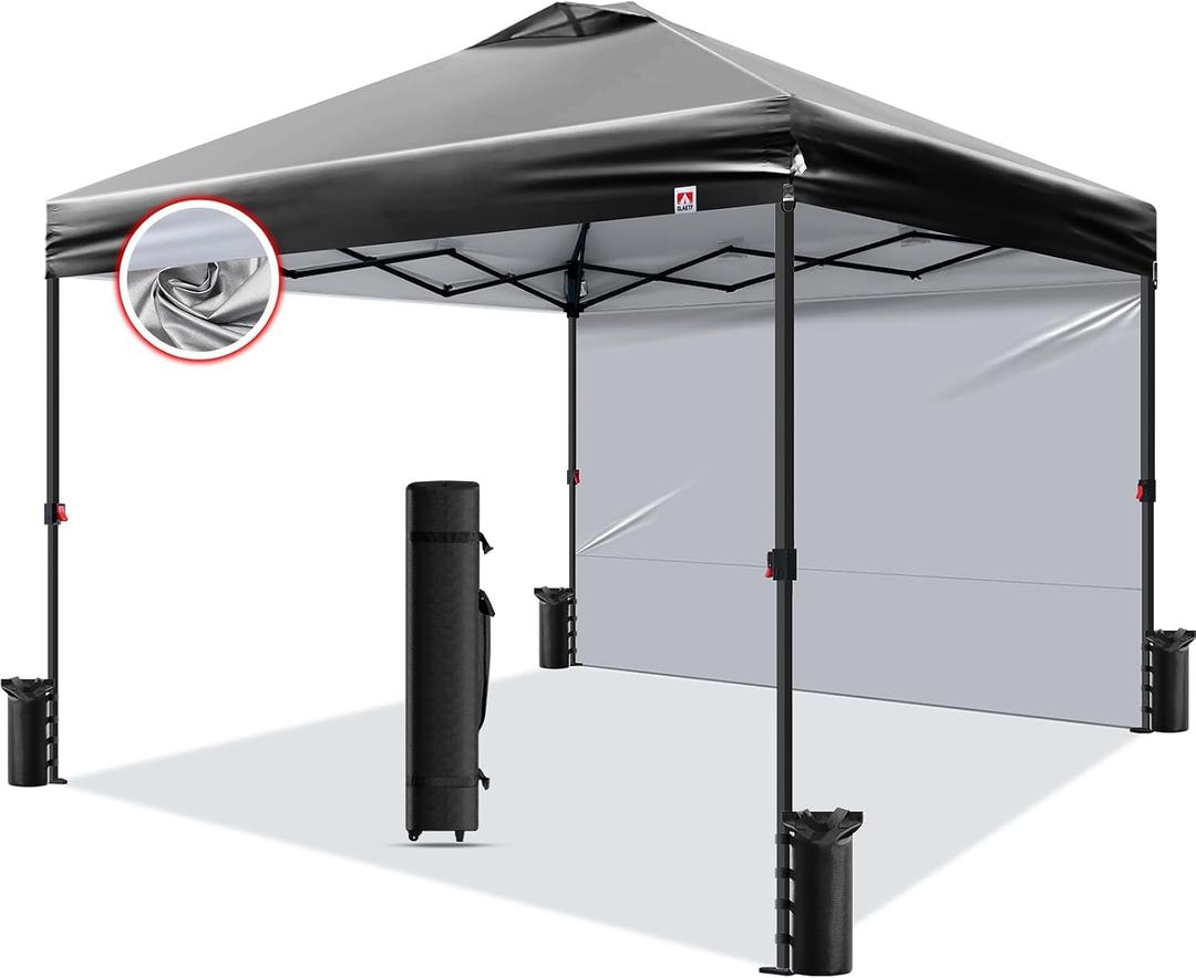 10x10 Pop Up Canopy Tent,10X10FT (Black, 10x10FT)