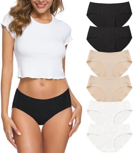 Wealurre Cotton Bikini Women's Breathable Panties Seamless Comfort Underwear M