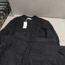 luvamia Women's Casual Pajama Set Fuzzy Fleece Knitted Long Sleeve Pj Loungewear (Large, Black)