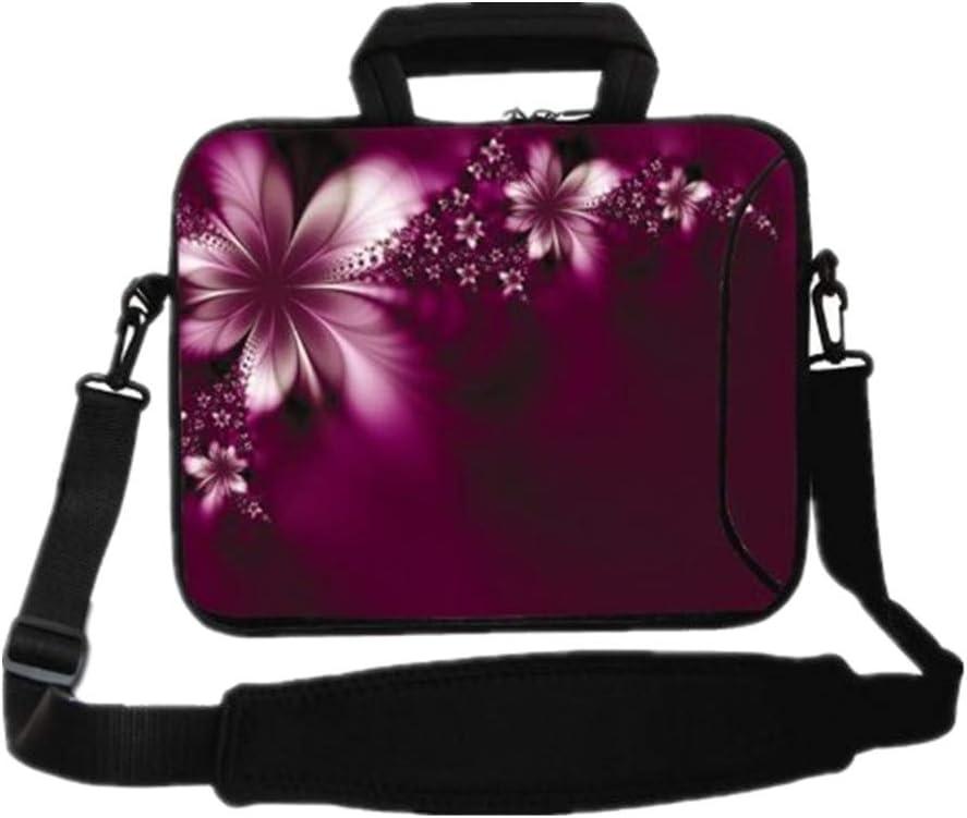 RICHEN 17 inch Laptop Shoulder Bag Carrying Case Computer PC Cover Pouch with Handle Fits 15.6/16/17/17.3/17.4 inch Laptop Notebook (16-17.3 inch, Flowers)