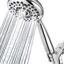 DAKINGS 6 Spray Modes High Pressure Handheld Showerhead Set Upgraded 5 Inches Shower Head with Handheld Spray Premium Chrome Handheld Shower Head 60 Inches Stainless Steel Hose-1-Min Install
