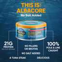 Wild Planet Albacore Wild Tuna, No Salt Added, Canned Tuna, Pole & Line Caught, 5 oz, Pack of 4, Packaging May Vary (EXP 11/11/28)