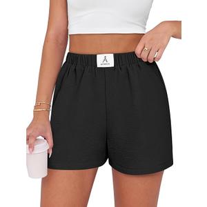 ANRABESS Shorts for Women Summer Beach Cover Ups Casual High Waist Flowy Wide Leg 2026 Spring Vacation Lounge Shorts, Size Medium
