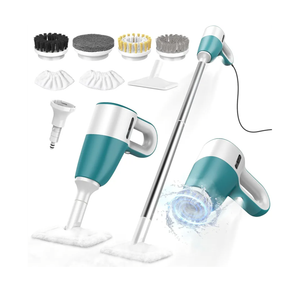 Electric Steam Spin Scrubber, Steam Cleaning Brush with 11 Accessories, 2 Modes Electric Steam Scrubber, Detachable Long Handle, Power Steamer Scrubber for Cleaning Home, Floor, Tile, Grout, Car