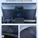 REEVAA 2025 Upgraded Car Windshield Sun Shade Umbrella [100% Sun Protection & Keep Cool] Protect Interior, 360 Flex Handle Sun Shield Sunshade, Small (53''x29'') for Sedans