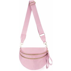 Spacious Nylon Crossbody Bag Bum Bag Handbags Wallets Purses Trendy Shoulder Bag for Women (Pink) Spacious Nylon Crossbody Bag Bum Bag Handbags Wallets Purses Trendy Shoulder Bag for Women (Pink)