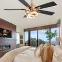 52" Gold Ceilling Fans with Lights Modern Chandelier Fan DC Motor Dimmable Led Fandelier Ceiling Fan with Light for Bedroom, Living Room