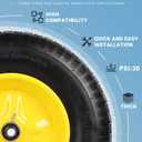AR-PRO (2-PACK) 4.80/4.00-8" Tire and Wheel, 16" Pneumatic Tire Wheels with 3/4" Bearings and 3" Centered Hub for Wheelbarrow, Hand Truck, Garden Carts, Yard Wagon Dump Cart (Extra 5/8" Bearings)