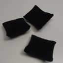 Lxnoap 3 pcs Black Leather Bracelet Watch Pillow Jewelry Displays 3 inch Bracelet Bangle Watch Display Holder