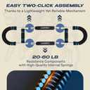 Twister Arm Trainer 20/60 & 40/90 lbs - Adjustable Chest, Arm & Upper Body Workout Bar for Home Gym Strength Training - Silent Resistance Power Twister by GOHOMELY