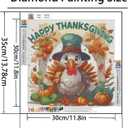 2 x CheerChamp 5D Thanksgiving Diamond Painting Kit for Adults - DIY Diamonds Art Kits Dots Gem for Beginners Full Drill 13.8x13.8 Inch Home Wall Decor