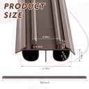 Lineshading 4 Pack Bottom Door Seal Exterior Plastic PVC 1 3/4" x 36" for Vinyl Concealed Kerf/Channel Fit Under Door Seal Strip for Weather Stripping Draft Stopper(Brown)