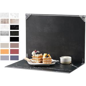 8Pcs 16Patterns Table Top Small Food Background Kit Makeup Product Shooting Backdrop Photo Backdrop Board Product Photography for Mini Items Photography and Video Recording(Small Size 16.5x11.7in) (Mixed Colors Set A)