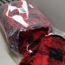 Amazon Basics 3 Piece Bedding Set, Micromink Sherpa, Ultra-Soft, Warm All Season Comforter, King, Red Buffalo Plaid