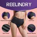 Women’s Incontinence Underwear Maximum Absorbency 5.6 oz Leak Proof Panties Washable Postpartum Bladder Control High Waisted Briefs 1 Pack (Black, M)
