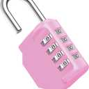 Puroma Combination Lock 4 Digit Waterproof Locker Locks Secure Outdoor Padlock for Gym Lockers, Toolboxes, Gates, Fences, Storage, Sports Locker, Cabinets (Pink)