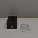 Uniclife Black Acrylic Donation Box for Fundraising Suggestion Box with Slot and Lock Plastic Ballot Boxes with Sign Holder Storage Container for Voting Charity Tip Collection, 6.2" x 4.7" x 4" (1 Pack)