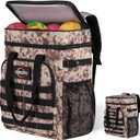 Insulated Cooler Backpack, 35 Can / 25L Large Camping Backpack for Outdoor, Beach, Picnic - Soft Lightweight Leakproof Cooler Backpack for Women and Men (Camo Brown, 25L)