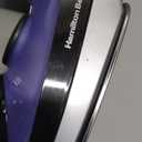 Hamilton Beach Steam Iron for Clothes & Garment Steamer with Smooth Press Stainless Steel Soleplate, 1200 Watts, 8 Retractable Cord, Black (14214)