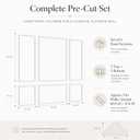 Pre-Cut Wall Molding Kit: Ready to Assemble Paintable Wainscoting Panels