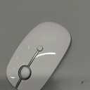 VssoPlor Type C Wireless Mouse, Dual Mode 2.4G Wireless Mouse USB C Cordless Mice with Nano USB and Type C Receiver Compatible with PC, Laptop, MacBook and All Type C Devices-White Silver