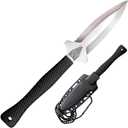 Cold Steel Hide Out 3" Durable Japanese AUS8A Stainless Steel Fixed Blade Spear Point Tactical Outdoor Neck Knife, 3-1/2" Kray-Ex Handle, Resistant Secure-Ex Sheath