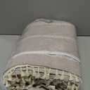 Brown Boho Blackout Curtains 2 Panels 63 Inch for Living Room Bedroom, Warm Taupe Linen Texture Farmhouse Curtains with Tassels and White Cotton Embroidery Vintage Rustic Country Western