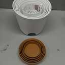 7/6.5/6/5.5/5/4 inch Self Watering Pots for Indoor Outdoor Plants, 6 Pack Plastic Flower Planters with Drainage Holes and Removable Saucers, Plant Pots with Wicking Rope, White Brown