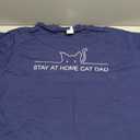 Stay at Home Cat Dad Cat Lover Father's Day Kitten Love T-Shirt 2XL