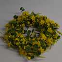 J'FLORU Artificial Spring Wreath 22 Inch Summer Wreaths for Front Door Yellow Daisy Wreath for Indoor Outdoor Home Decor and Easter Celebration