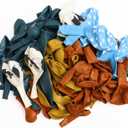 Balloons Combination, 91 Pcs Cow and Clouds Party Balloons Garland Arch Kit,Slate Blue,Natural Sand Cloud,Retro Burnt Orange,Mustard Yellow Balloon for Birthday Party