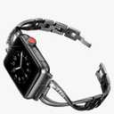 Secbolt Bands Compatible with Apple Watch Band 38mm 40mm 41mm 42mm 44mm 45mm 46mm 49mm Iwatch SE Series 11/10/9/8/7/6/5/4/3/2/1 Women Dressy Jewelry Metal Accessories Wristband Strap