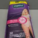 Depend Night Defense Adult Diapers, Incontinence & Postpartum Bladder Leak Underwear for Women, Disposable, Overnight, Extra-Large, Blush, 20 Count