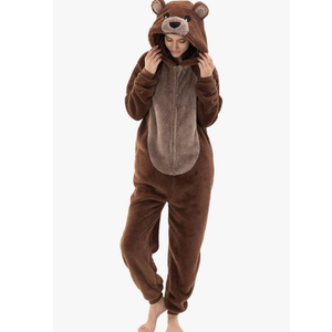 COSUSKET Snug Fit Unisex Adult Onesie Pajamas, Flannel Cosplay Animal One Piece Halloween Costume Sleepwear Homewear M