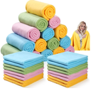 32 Pcs Fleece Throw Blanket Bulk 60x50 in Doube Sided Fleece Blankets Bulk Soft Cozy Blankets for Car Travel Camping Couch Bed Office Wedding Gifts Suitable for Seasons Indoor Outdoor
