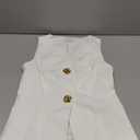 Cicy Bell Womens Summer V Neck Vest Tops Button up Sleeveless Casual Waistcoat Business Fitted Blazer vest (Medium, White)