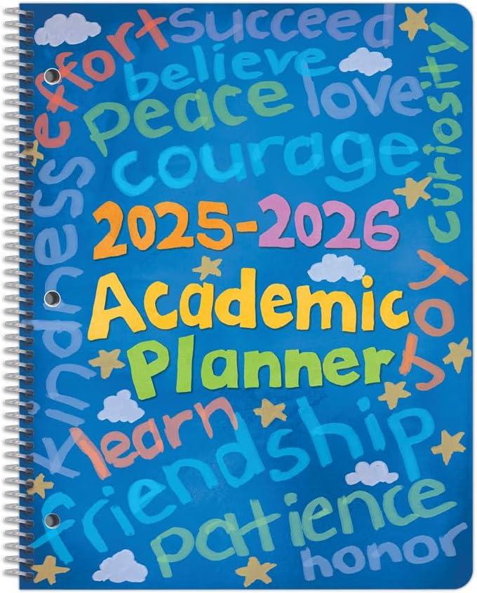 Elementary Student Planner 2025-2026 Academic School Year, Large (8.5" by 11") Matrix Style Datebook with Classic Elementary Matrix Cover