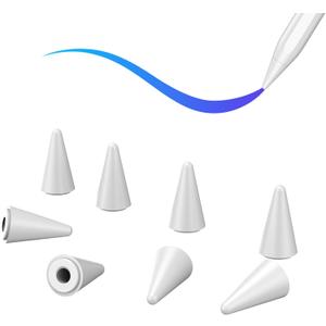 8 Pack Apple Pencil Tips, Replacement Tips Only Compatible with Our KARFUN Pencil, iPencil Nib for iPad Pencil 2018-2023, iPad 10/9/8/7/6 Gen, iPad Pro 11/12.9, iPad Air 5/4/3, iPad mini 6/5 Gen