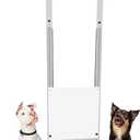 Sliding Glass Dog Door for Rentals and Apartments,No Cutting Easy to Install Aluminum Patio Pets Door with Lockable Panel Can Slide Up and Down Adjustable Height 6.27 to 7.18FT (Adjustable Height 6.27 to 7.18FT Large)